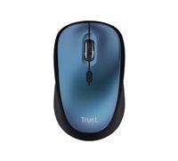 Trust Yvi+ - souris - silencieuse - 2.4 GHz - bleu