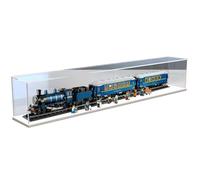 TRUSTFAR Vitrine acrylique anti-poussière conçue pour Lego 21344 Orient Express Ideas Series Train Model Boîte de rangement transparente compatible avec Lego 21344 (sans modèle) (blanc)