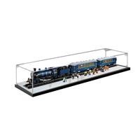 TRUSTFAR Vitrine acrylique anti-poussière conçue pour Lego 21344 Orient Express Ideas Series Train Model Boîte de rangement transparente compatible avec Lego 21344 (sans modèle) (Base miroir)