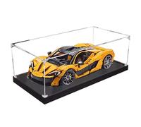 TRUSTFAR Vitrine en acrylique anti-poussière conçue pour LE-GO 42172 McLar-en P1 Hyperca-r Modèle de blocs de construction Boîte transparente compatible avec Le-go 42172 (sans modèle) (fond 2)