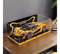 TRUSTFAR Vitrine en acrylique anti-poussière conçue pour LE-GO 42172 McLar-en P1 Hyperca-r Modèle de blocs de construction Boîte transparente compatible avec Le-go 42172 (sans modèle) (fond 3)