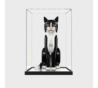 TRUSTFAR Vitrine en acrylique anti-poussière conçue pour Lego 21349 Modèle de chat smoking Boîte de rangement transparente Compatible avec Lego 21349 (sans modèle) (miroir)