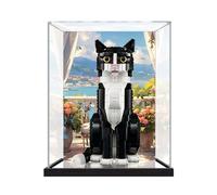 TRUSTFAR Vitrine en acrylique anti-poussière conçue pour Lego 21349 Modèle de chat smoking Boîte de rangement transparente Compatible avec Lego 21349 (sans modèle) (fond 1)