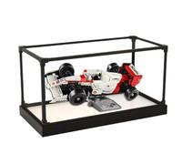 TRUSTFAR Vitrine en acrylique pour Lego 10330 McLaren MP4/4 et Ayrton Senna - Boîte de présentation compatible avec Lego 10330 (sans modèle) - Cadre noir