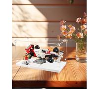 TRUSTFAR Vitrine en acrylique pour Lego 10330 McLaren MP4/4 et Ayrton Senna - Boîte de présentation compatible avec Lego 10330 (sans modèle) - Base blanche