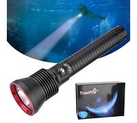 TrustFire DF70 Lampe de plongée étanche 3200 lumens XHP-70 avec 2 piles 26650 et chargeur 70 m
