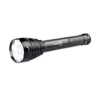 TrustFire Lampe torche LED 18650, J18 super lumineuse 8000 lumens, résistante à l'eau, 5 modes d'éclairage, grande lampe torche tactique par 2 x ou 3 piles rechargeables 18650 26650 (piles non incluses)