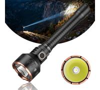 TrustFire T80 Lampe torche LED tactique rechargeable, lampe torche de chasse haute puissance 3800 lumens et portée de 1050 m, IPX8, 6 modes, avec charge Type-C et double interrupteur, pour chasse