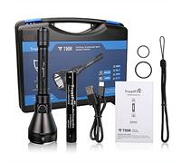 TrustFire T90R Kit torche de chasse à LED haute puissance 4800 lumens, lampe de poche tactique rechargeable longue portée 1600 mètres Super lumineux étanche pour la recherche et le sauvetage de la