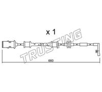TRUSTING SU.142 Contact d'avertissement- usure des plaquettes de frein 6238388