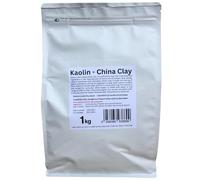 Trustleaf Kaolin 1 kg d'argile de Chine blanche - 100 % naturelle - (sac de 1 kg)