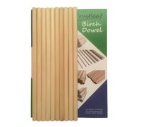 Trustleaf Lot de 10 chevilles en bois de bouleau 12 mm x 30 cm