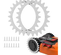 TRUSTLIONTEK Tondeuse à gazon robotisée en acier inoxydable pour la traction, compatible avec le robot tondeuse Worx Landroid L, taille des roues 225 mm