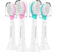 Trustnice Lot de 4 mini brosses de rechange, compactes, pour Philips Sonicare kids, compatibles avec les brosses à dents Philips Sonicare pour enfants à partir de 3 à 7 ans