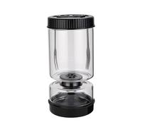 Trusttread Bocal de rangement gourmet - Garde-cornichons et olives en verre avec double passoire et couvercle étanche, design sablier pour un drainage sans effort (sans BPA, passe au lave-vaisselle)