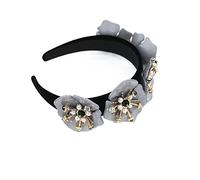 TRUSTTWO Bandeau baroque acrylique grande fleur géométrique boule bandeau grande fleur bicolore luxe strass bandeau The New(1)