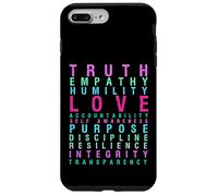 Truth Love Empathy Self Sensibility Words Inspirants Coque pour iPhone 7 Plus/8 Plus