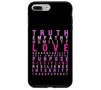 Truth Love Empathy Self Sensibility Words Inspirants Coque pour iPhone 7 Plus/8 Plus