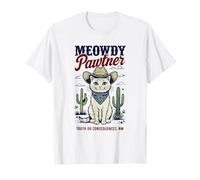 Truth or Consequences NM USA Motif chat amusant Meowdy Pawtner T-Shirt