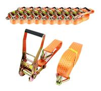 TrutzHolm 10x Sangle d’arrimage 10 m 5 t Orange Polyester 50 mm TÜV/GS