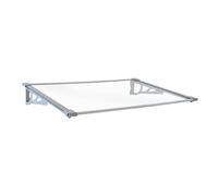 TrutzHolm® Auvent pour Porte d’Entrée Aluminium 150 x 90 cm Gris 3 mm
