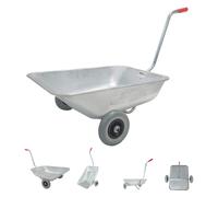TRUTZHOLM Einhandkarre 2-Rad Schubkarre Jardin 100 kg Argent 75 L