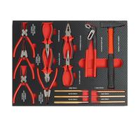TRUTZHOLM Inserts Pour Chariot Outil 254 Pièces 52x40 cm Rouge