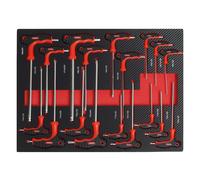 TRUTZHOLM Inserts Pour Chariot Outil 254 Pièces 52x40 cm Rouge