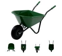 TRUTZHOLM Kinderschubkarre 1 Roue Verte Pliable PU Anti-crevaison