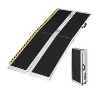 TRUTZHOLM Rampe De Seuil En Aluminium 2 Volets, 183 Cm, 272 Kg Antidérapante