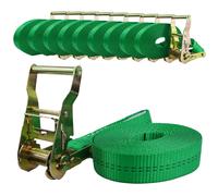 TrutzHolm® Sangle d’arrimage 10x Profi Réglable Vert 6 m 2 t 2000 kg