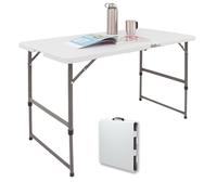 TRUTZHOLM Table Pliante Réglable En Hauteur Blanc 120x60 Cm