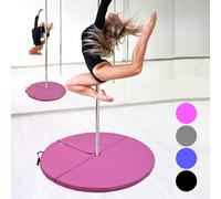 TRUTZHOLM Tapis de Danse Pole Dance Tapis de Sol Rose 5 cm Épais, Ø 120 cm