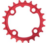 TRUVATIV Plateau de chaîne "MTB / Trekking" emballage SB, 4-bras, alu 7075, 9 fois 22 dents, 64 mm cercle de perçage, "Redwin" rouge