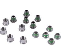 TRUVATIV Vis de plateau en emballage SB pour triple manivelle, vélo de course, alu, M8,5, argent, set de 5 pièces, longueur de filetage 1