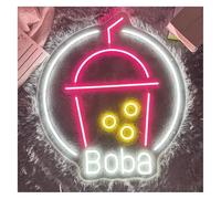 Truvix Lumières néon Néon Enseignes lumineuses Decor Boba Tea Enseigne Lumineuse Au Faite À La Main