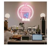 Truvix Lumières néon Néon Enseignes lumineuses Decor Boba Tea Enseigne Lumineuse Au Faite À La Main