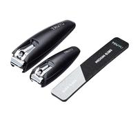 Truyu Kit de manucure 3 pièces avec coupe-ongles et lime à ongles Idéal pour les femmes et les ongles naturels ou acryliques