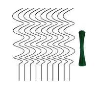 Trveqhk Piquets torsadés, bâtons de Support en métal pour | Structure résistante au Vent pour de Jardin, Vigne, Fruits, légumes, Fleurs grimpantes