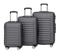 TRVLMORE Set Valise Rigide - Lot Valise - 3 Set de Valise de Voyage - Set Valises Rigides 4 roulettes - Luggage - Set 3 Valises - Ensemble Valise - Suitcase Set - Gris
