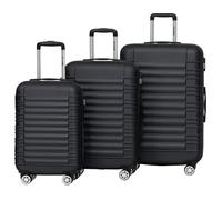 TRVLMORE Set Valise Rigide - Lot Valise - 3 Set de Valise de Voyage - Set Valises Rigides 4 roulettes - Luggage - Set 3 Valises - Ensemble Valise - Suitcase Set - Noir