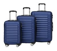 TRVLMORE Set Valise Rigide - Lot Valise - 3 Set de Valise de Voyage - Set Valises Rigides 4 roulettes - Luggage - Set 3 Valises - Ensemble Valise - Suitcase Set - Bleu