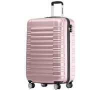 TRVLMORE Valise Cabine 55x35x25 - Bagages Cabine - Bagage Cabine 55x35x25 - Petite Valise - Valise Cabine 55x40x20 - Valise Rigide - Valise Roulette - Trolley Voyage - Suitcase - Rose