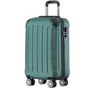 TRVLMORE Valise Cabine 55x35x25 - Bagages Cabine - Bagage Cabine 55x35x25 - Petite Valise - Valise Cabine 55x40x20 - Valise Rigide - Valise Roulette - Trolley Voyage - Suitcase - Vert