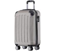TRVLMORE Valise Cabine 55x35x25 - Bagages Cabine - Bagage Cabine 55x35x25 - Petite Valise - Valise Cabine 55x40x20 - Valise Rigide - Valise Roulette - Trolley Voyage - Suitcase - Champagne