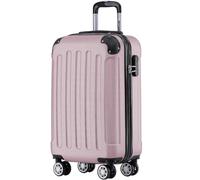 TRVLMORE Valise Cabine 55x35x25 - Bagages Cabine - Bagage Cabine 55x35x25 - Petite Valise - Valise Cabine 55x40x20 - Valise Rigide - Valise Roulette - Trolley Voyage - Suitcase - Rose