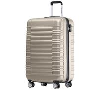 TRVLMORE Valise Cabine 55x35x25 - Bagages Cabine - Bagage Cabine 55x35x25 - Petite Valise - Valise Cabine 55x40x20 - Valise Rigide - Valise Roulette - Trolley Voyage - Suitcase - Champagne