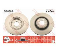 TRW 2X Disque De Frein Arrière 258 Complet Pour Suzuki Ignis FH DF6686
