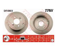 TRW 2X Disque De Frein Arrière 262 Complet Pour Hyundai I20 PB PBT Getz TB MC