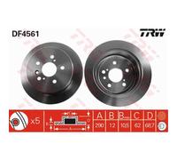 TRW 2X Disque De Frein Arrière 291 Complet Pour Toyota Previa _R3_ MCR3_ ACR3_